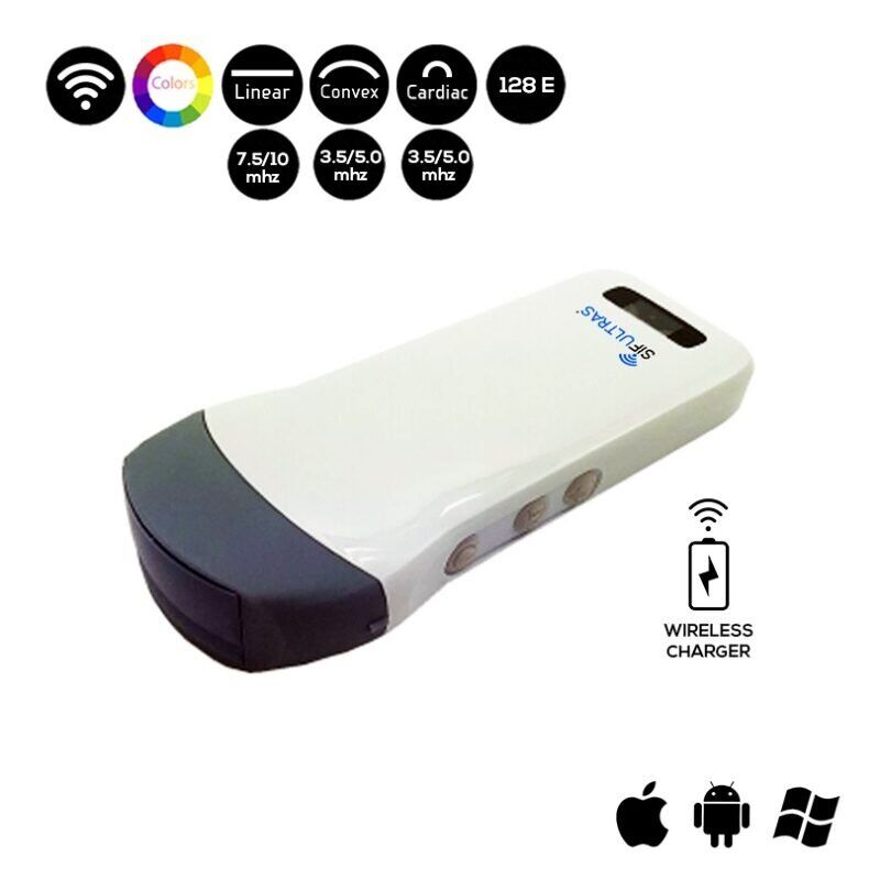 Wireless 3 in 1 Ultrasound Scanner SIFULTRAS-3.3 Triple Headed: Convex, Linear and Cardiac Probe main pic