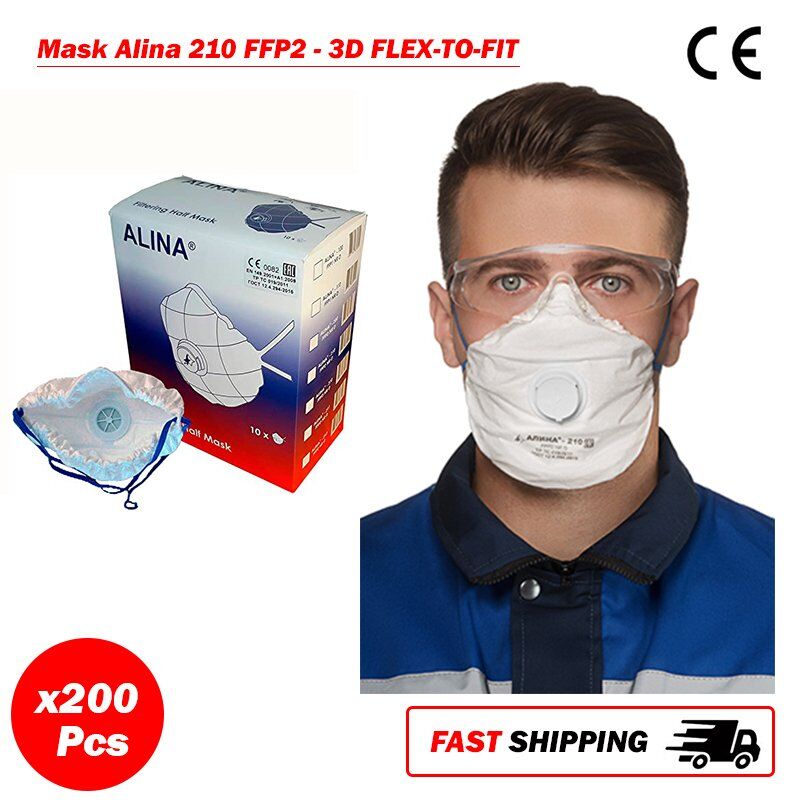 200 x SIFMASK-2.3: Einweg-Atemschutzgerät mit Ausatemventil
