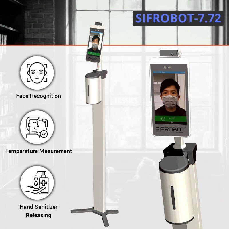 Temperaturmess- und Händedesinfektionsroboter - SIFROBOT-7.72