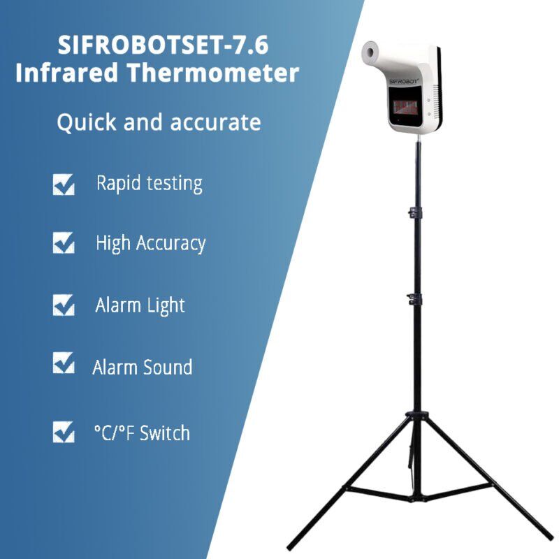 เครื่องวัดอุณหภูมิอินฟราเรดแบบติดผนัง Bluetooth: SIFROBOTSET-7.6