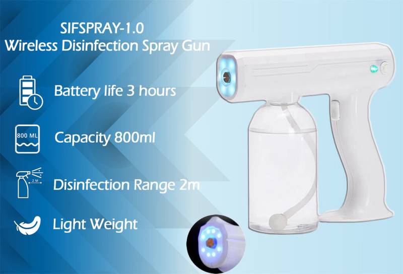 Trådløs desinfiseringssprøytepistol: SIFSPRAY-1.0 hovedbilde